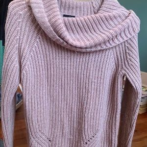 Pink cowl neck sweater